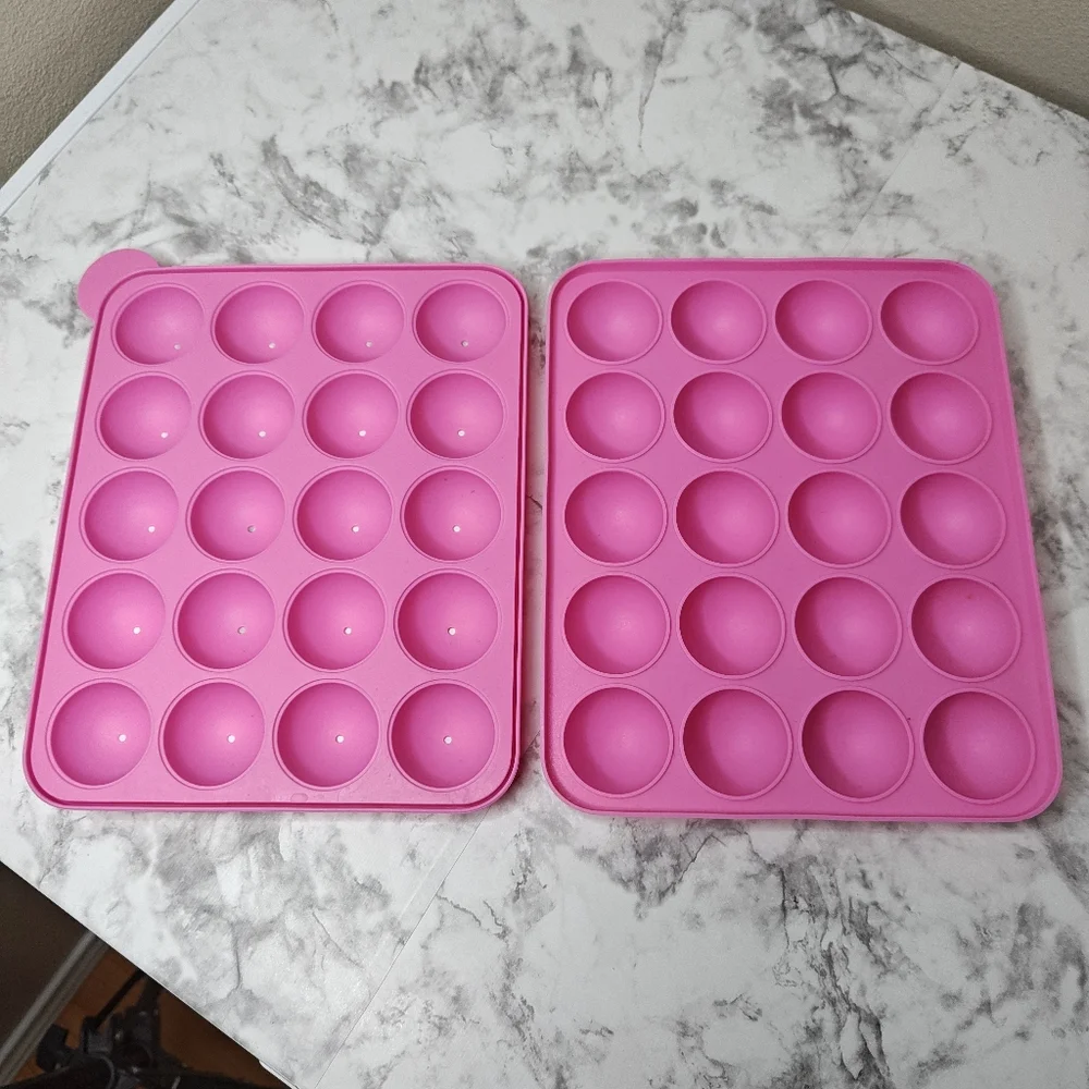 Pink Silicone Cake Pop Mold